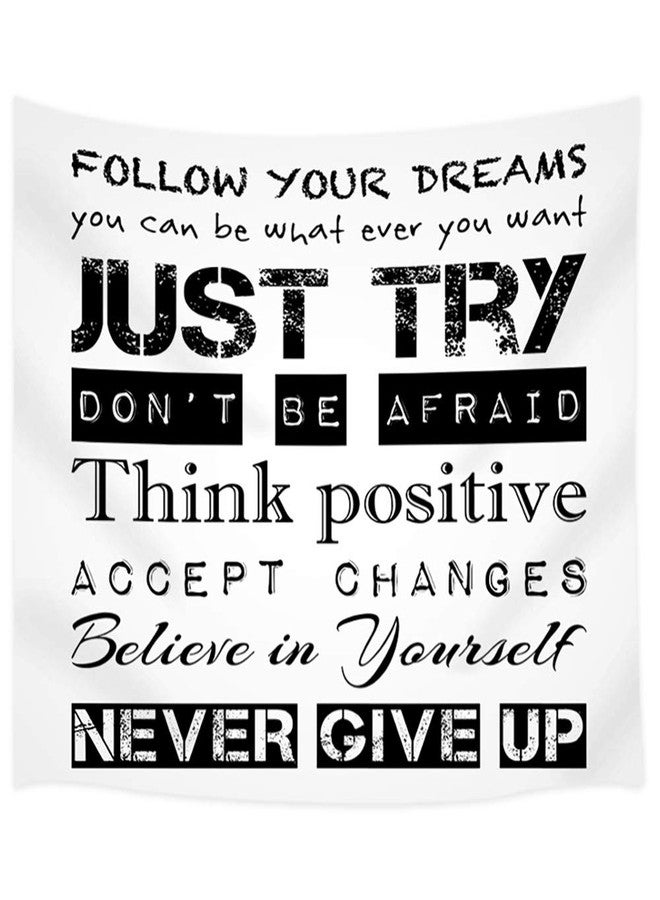 NYMB Inspirational Motivational Quotes Tapestry Wall Hanging, Follow Your Dreams Just Try Never Give Up Accept Changes for Family Wall Tapestry Art for College Dorm Decor Living Room Bedroom, (60X40in) - Image 3
